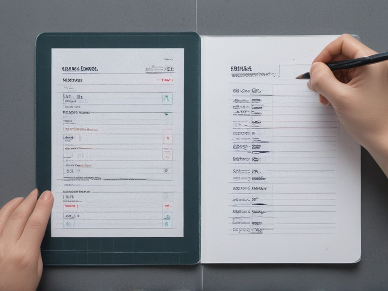 notebook size chart