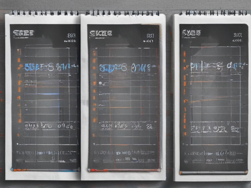 notebook sizes chart