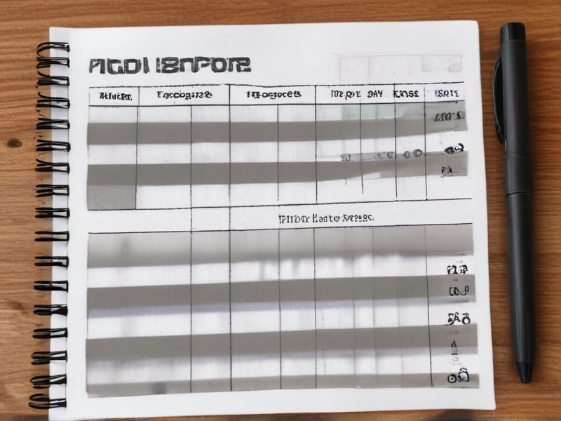 notebook sizes chart