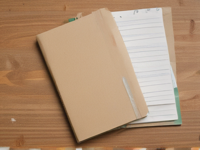 notebook with recycled paper